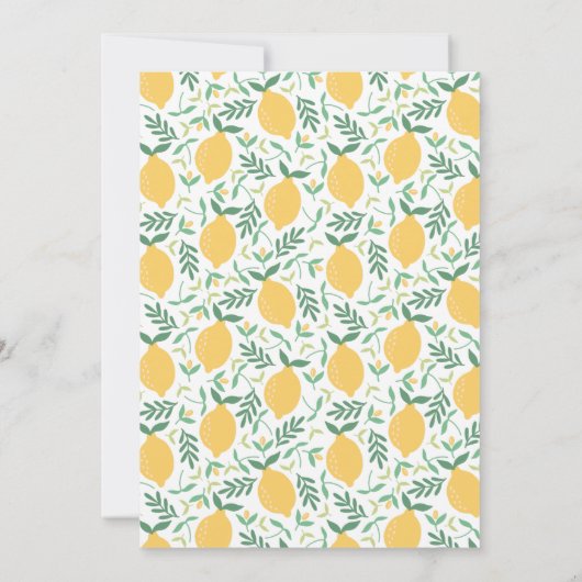 イエロモダンレモングラードパーティー 招待状 (裏面)