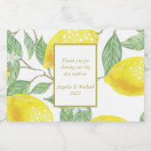 イエロモダンレモングリ葉ーンズ結婚ズ リキュールボトルラベル (シングルラベル)