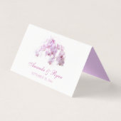 イエロモダンローズフローラ結婚のテーブルカード (裏面)