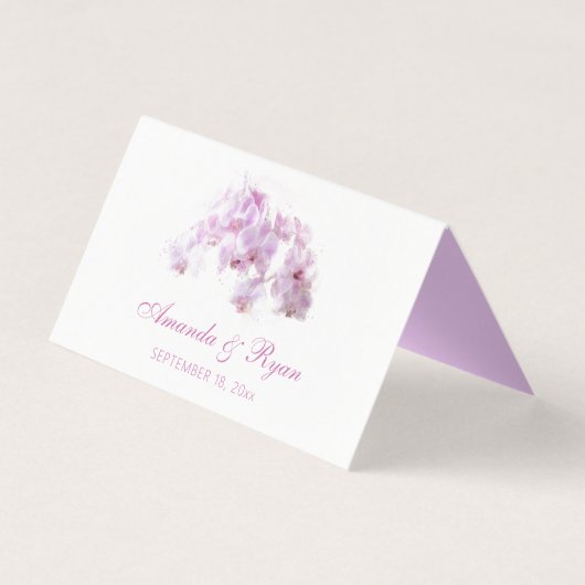 イエロモダンローズフローラ結婚のテーブルカード (裏面)