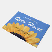 イエロモダンンフラワー実在エテートオープンハウス ドアマット (アングル)