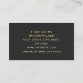 イエロモダンー絵画ブラックの家のブラシシェード 名刺 (裏面)