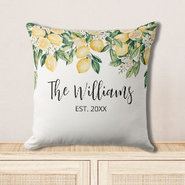 イエロモノグラムのレモンツリー クッション