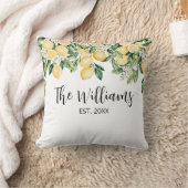 イエロモノグラムのレモンツリー クッション (ブランケット)