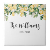 イエロモノグラムのレモンツリー タイル (正面)