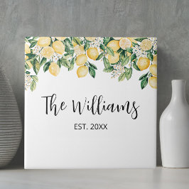 イエロモノグラムのレモンツリー タイル