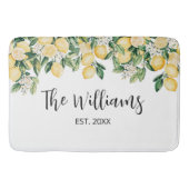 イエロモノグラムのレモンツリー バスマット (正面)