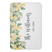 イエロモノグラムのレモンツリー バスマット (正面縦)