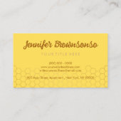 イエロユニークハニカムファーム養成オーガニックデザイン 名刺 (裏面)