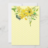 イエローかわいらしフローラゴールデンブーケ結婚ーズ 招待状 (裏面)