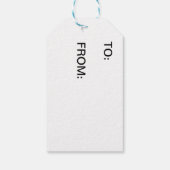 イエローとオレンジの四角形ギフトラベル ギフトタグ (裏面)