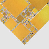 イエローとオレンジの四角形ティッシュペーパー 薄葉紙 (詳細)