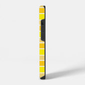 イエローとオレンジの横ストライプ オリジナル iPhoneケース (左側面)