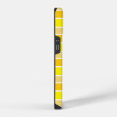 イエローとオレンジの横ストライプ オリジナル iPhoneケース (右側面)