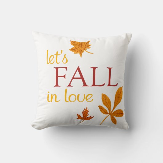 イエローとオレンジレッツラブおもしろい秋秋 クッション (正面)