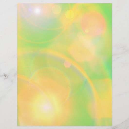 イエローとグリーンの《写真》ぼけ味デザインクラフト紙 (正面)