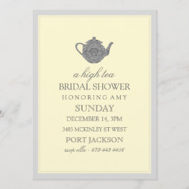 イエローとグレーのハ 招待状