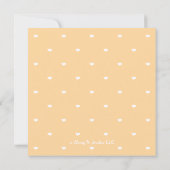 イエローとグレーのベビーラムベビーシャワー 招待状 (裏面)