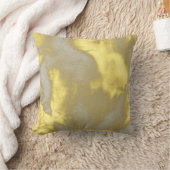 イエローとグレーの抽象芸術ブーケ枕 クッション (ブランケット)