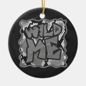 イエローとゴールドの蛇のプリント セラミックオーナメント (正面)