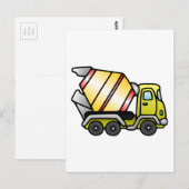 イエローとセメントミキサー ポストカード (正面/裏面)
