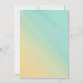 イエローとターコイズのオンブル結婚式招待状 招待状 (裏面)