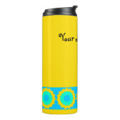 イエローとターコイズグリーンスターズ タンブラー (回転左)