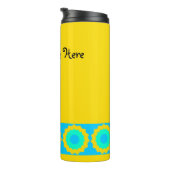 イエローとターコイズグリーンスターズ タンブラー (回転右)