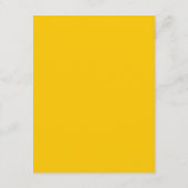 イエローとティール(緑がかった色)フローラ結婚ズゲスト詳細 エンクロージャーカード (裏面)