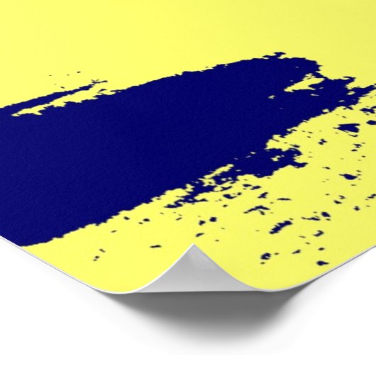 イエローとネイビーブルーマブリミル ポスター (角)