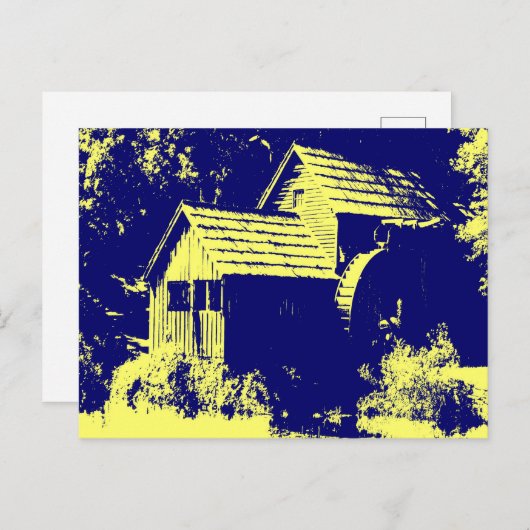 イエローとネイビーブルーマブリミル ポストカード (正面/裏面)