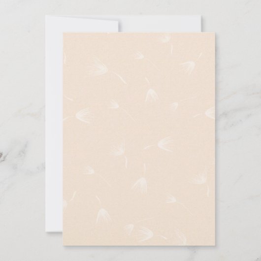 イエローとピンクのフローラリース セーブザデート (裏面)