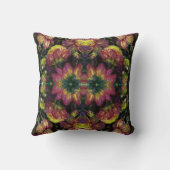 イエローとピンクダリアステペストリー クッション (裏面)