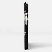 イエローとブラックのおばあちゃんのグランドキッズの名前 iPhoneケース (左側面)