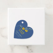 イエローとブルーのウェディング フェイバータグ (インサイチュ)