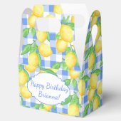 イエローとブルーのレモンギンガムカスタム フェイバーボックス (オープン)