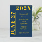 イエローとブルーの卒業パーティー 招待状 (スタンド正面)