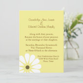 イエローとホワイトのデイジー ウェディング招待状 招待状 (スタンド正面)