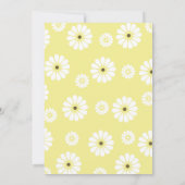 イエローとホワイトのデイジー ウェディング招待状 招待状 (裏面)
