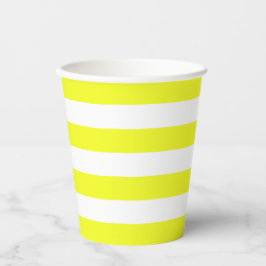 イエローとホワイトストライプ紙カップ 紙コップ
