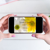 イエローとホワイトデイジー結婚ズのリハーサルディナー 招待状