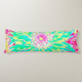 イエローとマゼンタの装飾用ダリア花 ボディピロー