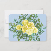 イエローとライトブルーのバラヴィンテージ春の結婚式 招待状 (裏面)