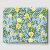 イエローとライトブルーのローズ ヴィンテージ スプリング ウェディング ゲストブック (裏面)