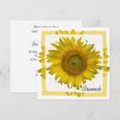 イエローのひまわり ウェディングアフターブランチ 招待状 (正面/裏面)