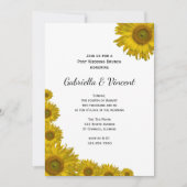 イエローのひまわり エッジ ポスト ウェディング ブランシュ 招待状 (正面)