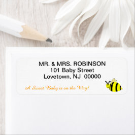 イエローのまわりにスウィートベビー ラベル