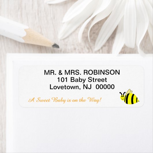 イエローのまわりにスウィートベビー ラベル (インサイチュ)