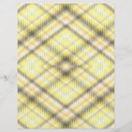 イエローのアーガイルスクラップブックペーパー 両面ページ