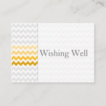 イエローのオンブレ チェブロン ウィッシングウェル カード